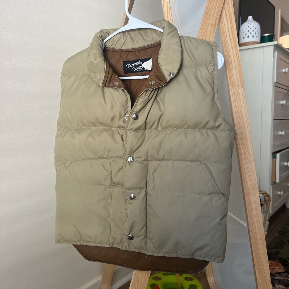 Women’s Vintage Tan Puffer Vest